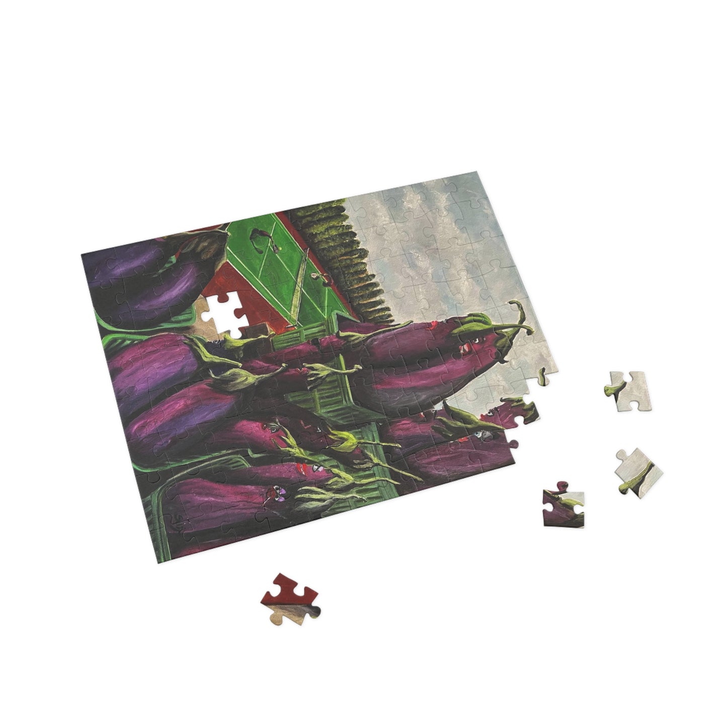 "Eggplant Sport" Puzzle - Image from an Original oil painting by Susanne Howard.  Website:  DancingLakeArt.ca