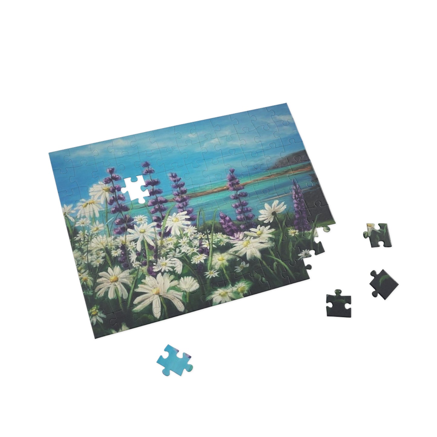 "Cape Chignecto Daisy"  Puzzle -  Image from the Original oil painting by Susanne Howard at Website: DancingLakeArt.ca