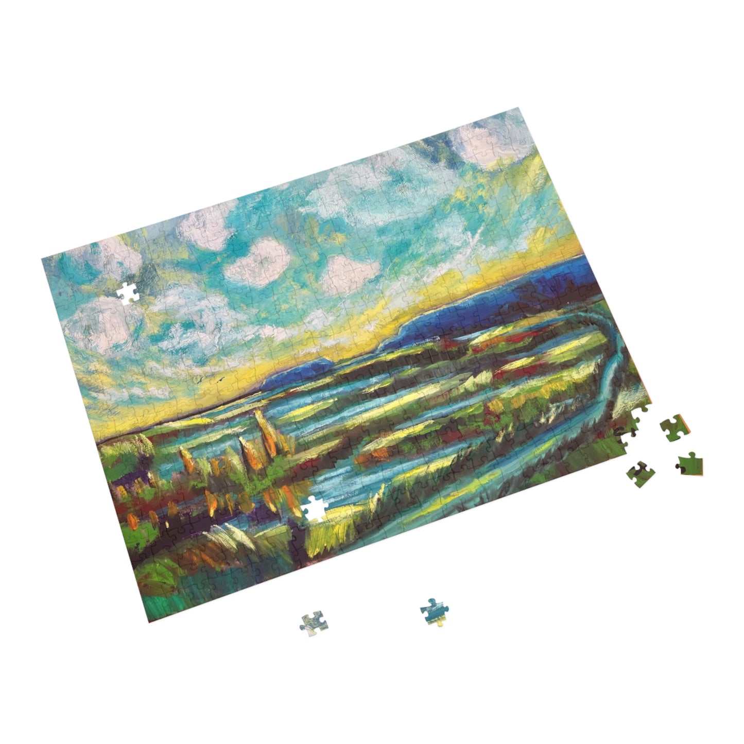 "Isle haute meets Cape Chignecto" Puzzle -   Image from the Original oil painting by Susanne Howard at Website: DancingLakeArt.ca