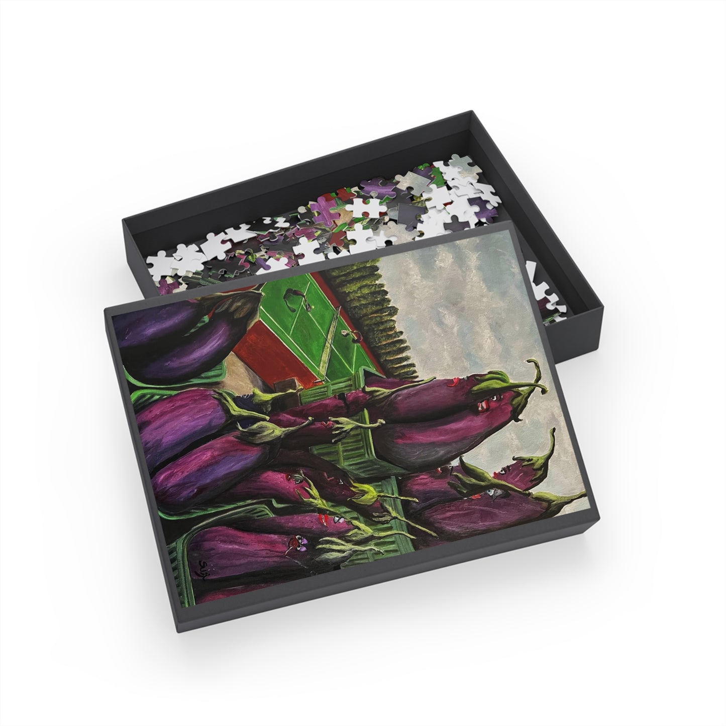 "Eggplant Sport" Puzzle - Image from an Original oil painting by Susanne Howard.  Website:  DancingLakeArt.ca