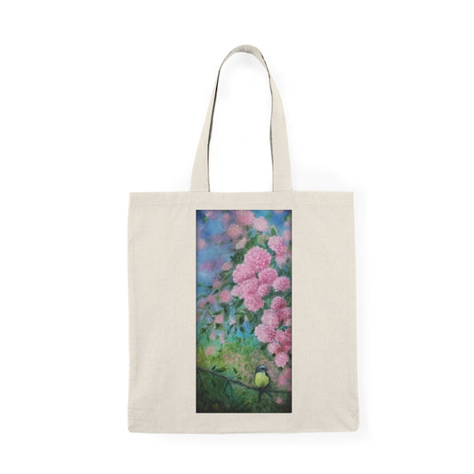 Yellow bird on Hydrangeas – Tote Bag