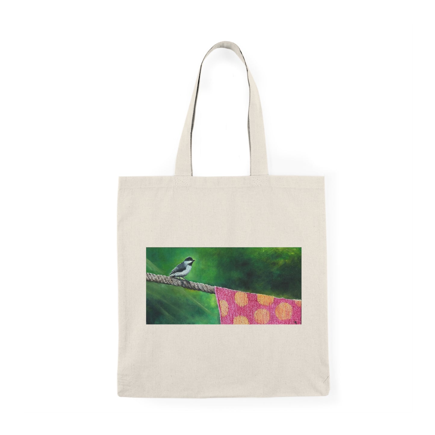 Chickadeedee – Tote Bag - Image from the Original oil painting by Susanne Howard at Website: DancingLakeArt.ca