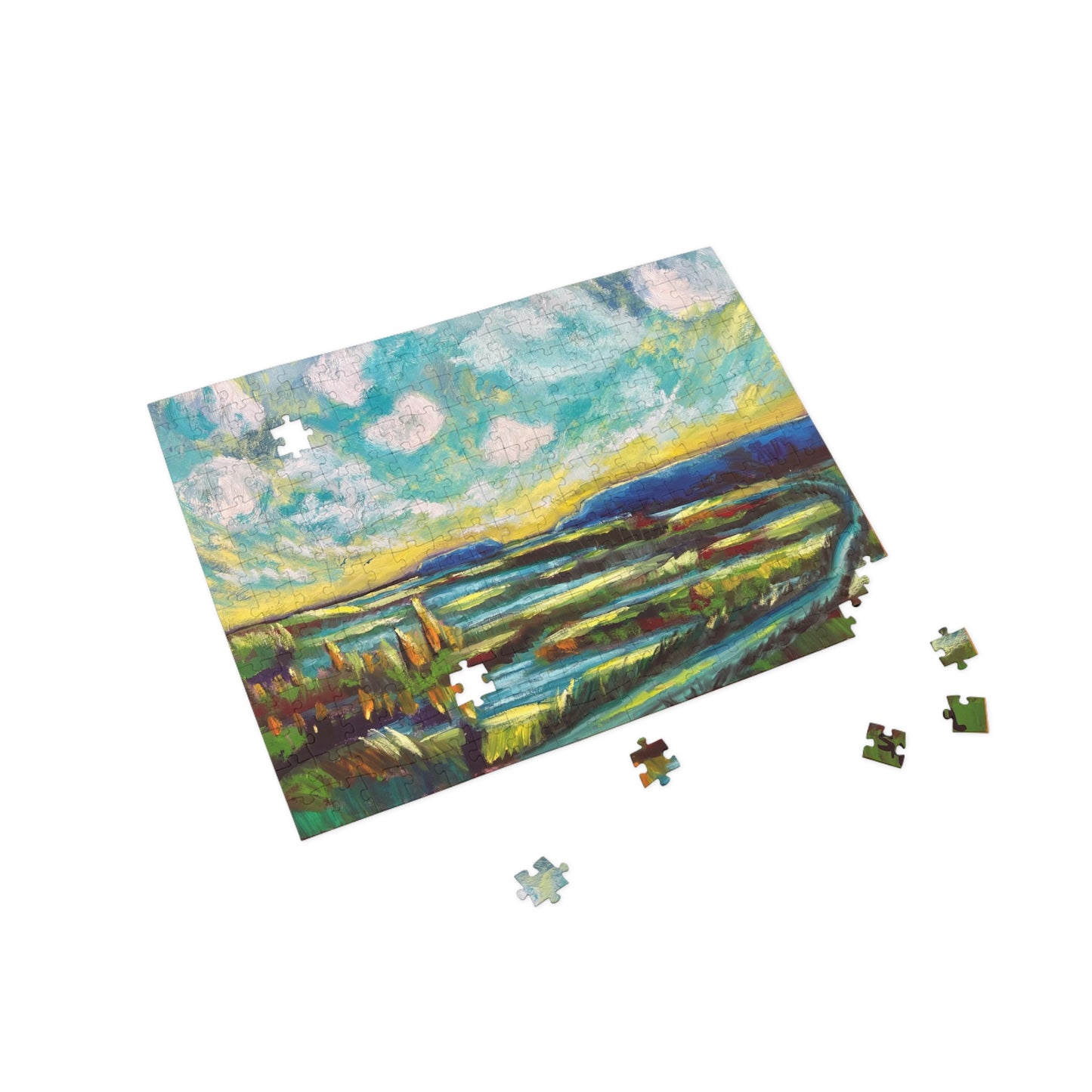 "Isle haute meets Cape Chignecto" Puzzle -   Image from the Original oil painting by Susanne Howard at Website: DancingLakeArt.ca