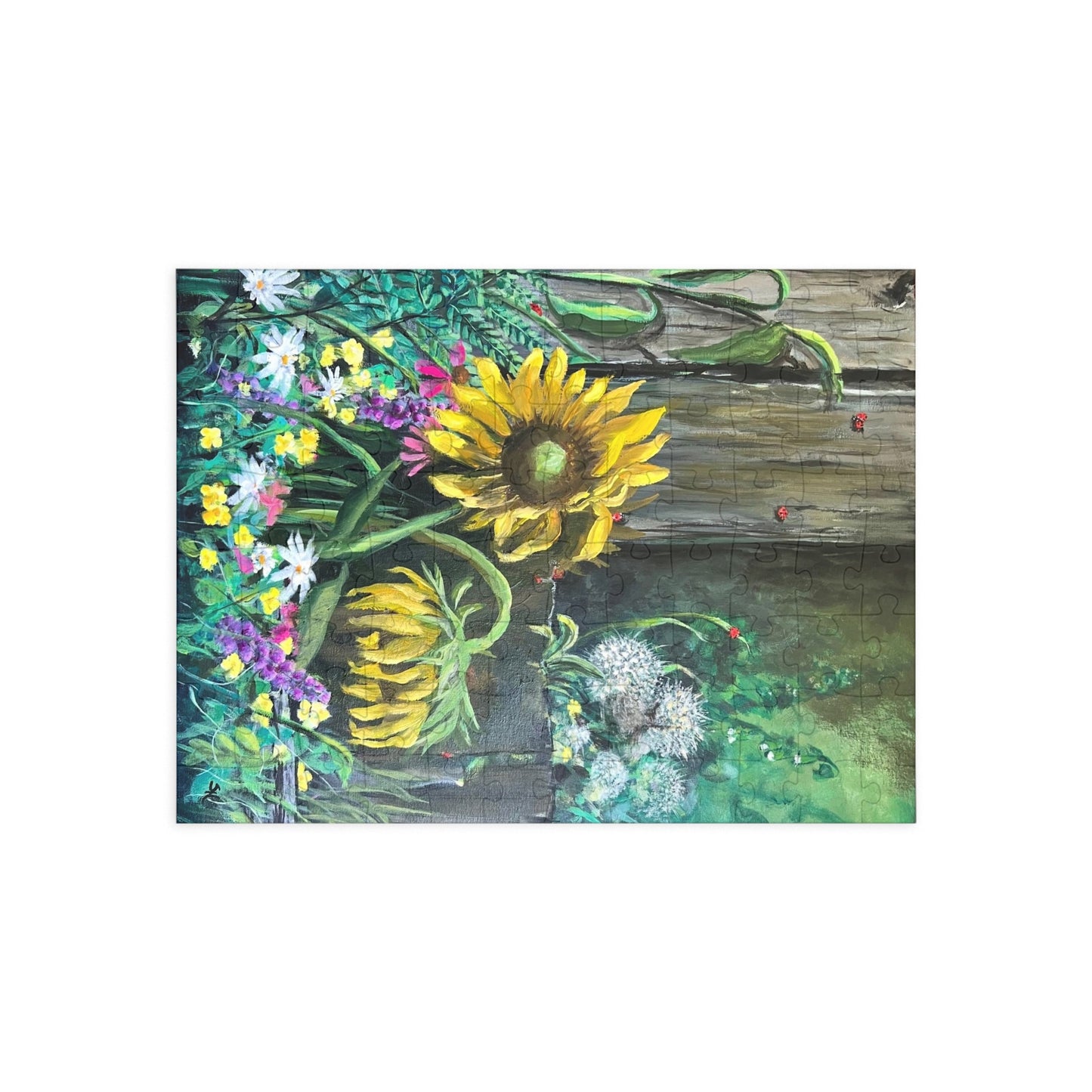 Barn Sunflowers - Puzzle