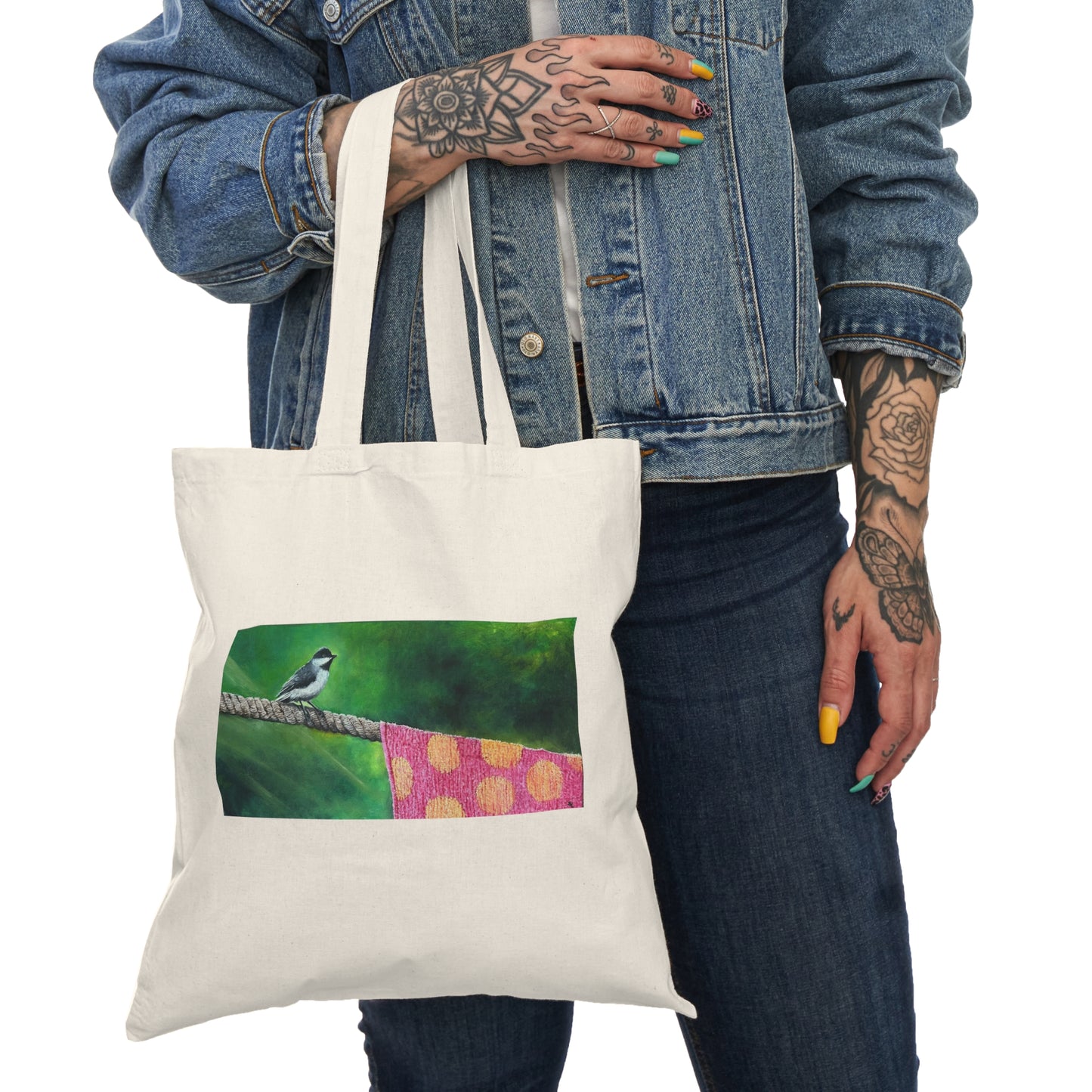 Chickadeedee – Tote Bag - Image from the Original oil painting by Susanne Howard at Website: DancingLakeArt.ca