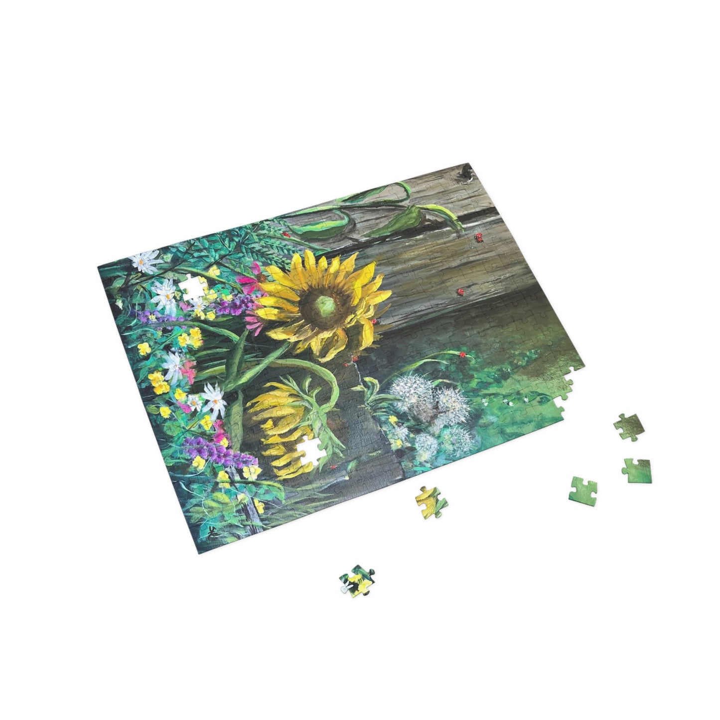 Barn Sunflowers - Puzzle