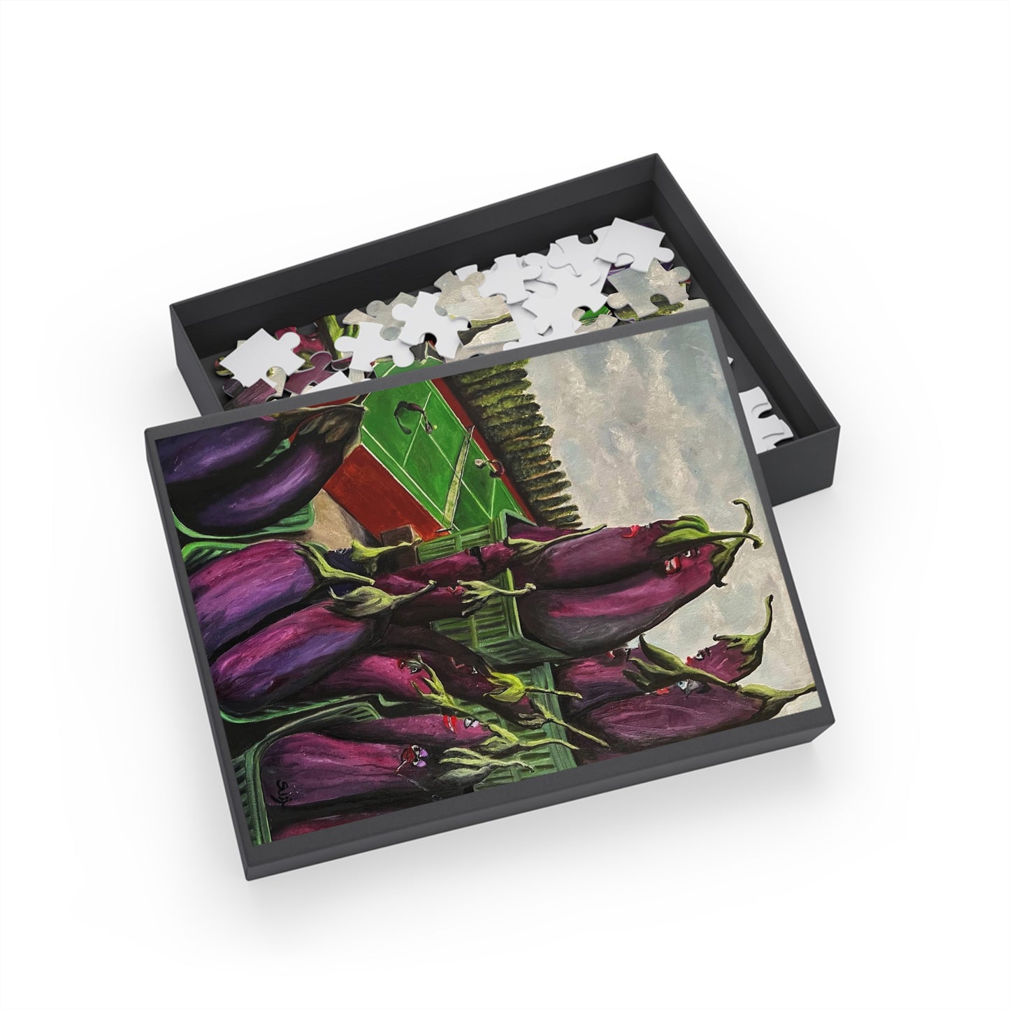 "Eggplant Sport" Puzzle - Image from an Original oil painting by Susanne Howard.  Website:  DancingLakeArt.ca
