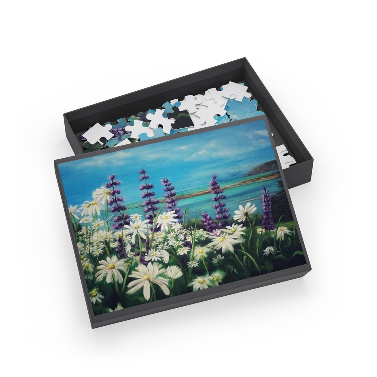 "Cape Chignecto Daisy"  Puzzle -  Image from the Original oil painting by Susanne Howard at Website: DancingLakeArt.ca