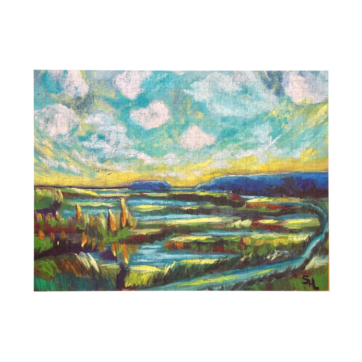 "Isle haute meets Cape Chignecto" Puzzle -   Image from the Original oil painting by Susanne Howard at Website: DancingLakeArt.ca