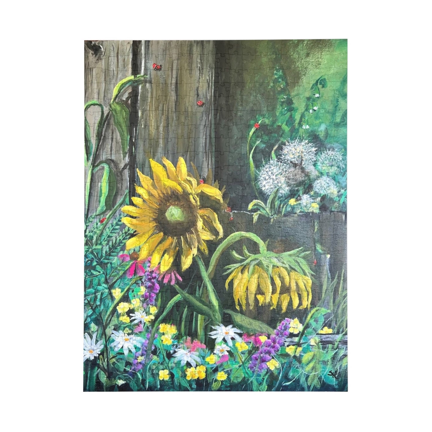 Barn Sunflowers - Puzzle