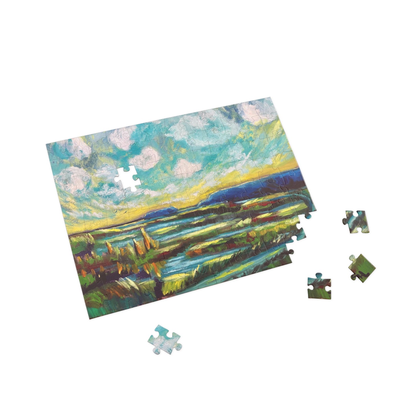 "Isle haute meets Cape Chignecto" Puzzle -   Image from the Original oil painting by Susanne Howard at Website: DancingLakeArt.ca
