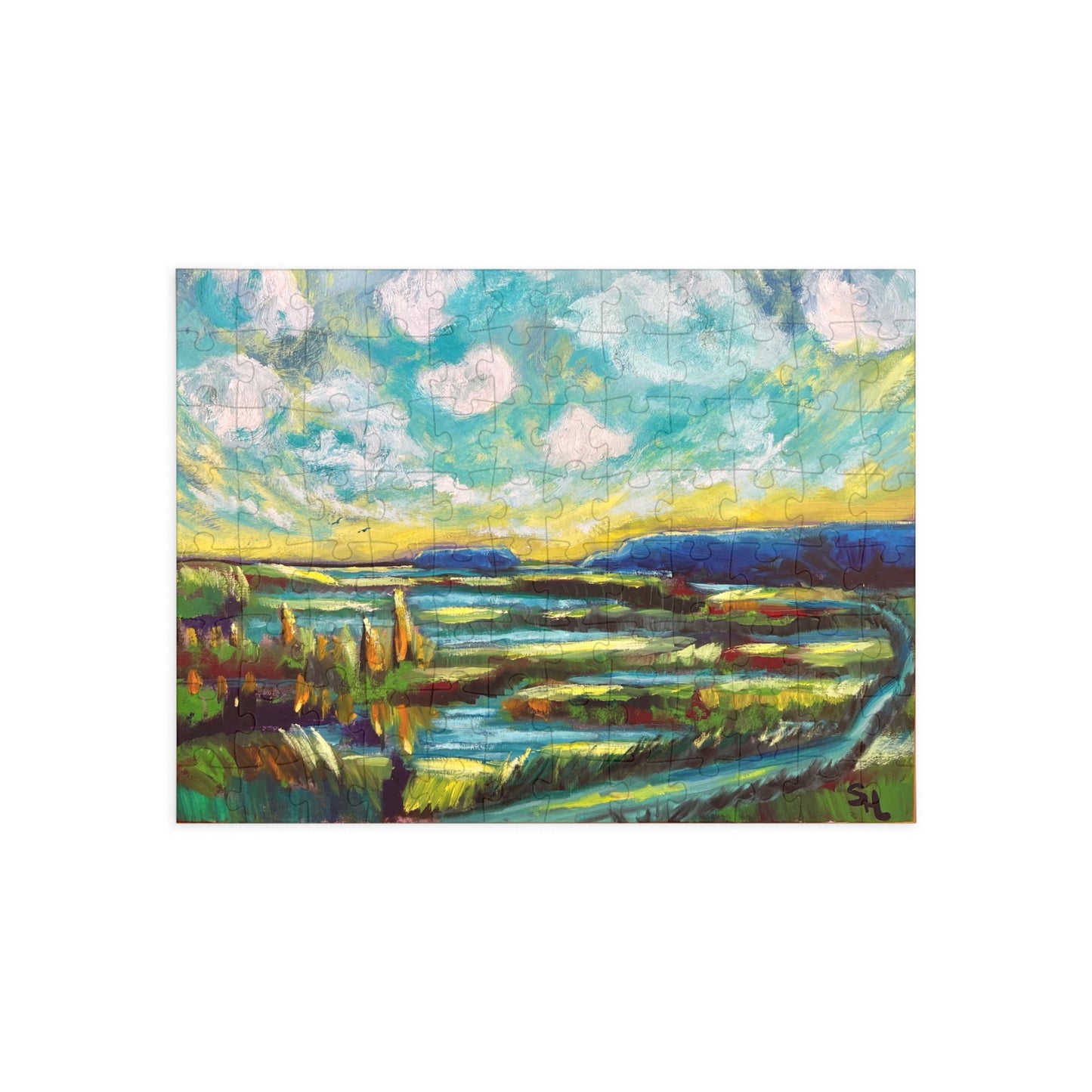 "Isle haute meets Cape Chignecto" Puzzle -   Image from the Original oil painting by Susanne Howard at Website: DancingLakeArt.ca